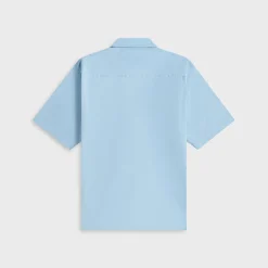 Washed Finx Typewriter Open Collar Shirt