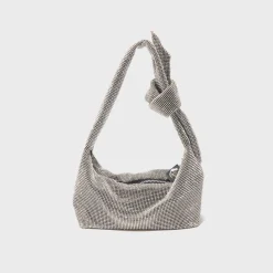 Waverly Crystal Mesh Mini Hobo Bag