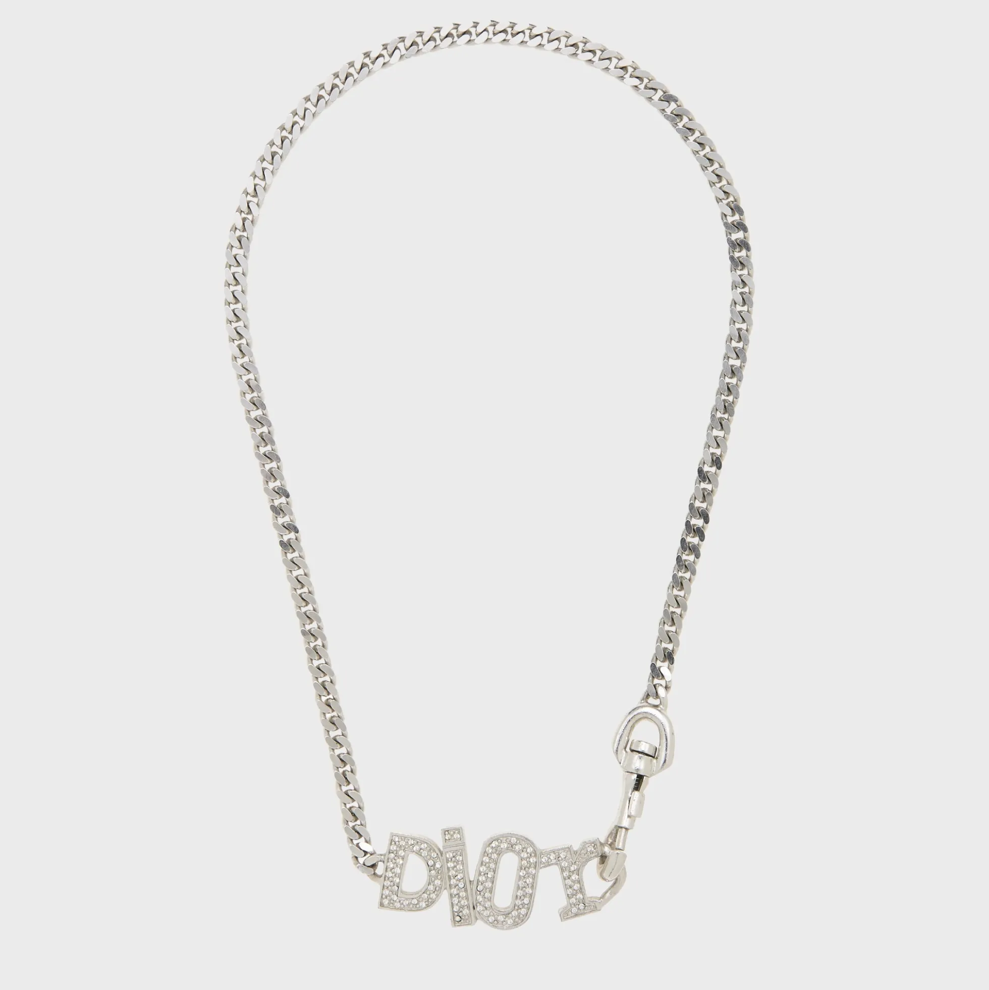 WGACA Dior Crystal Logo Necklace