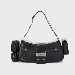 WGACA Dior Leather Street Chic Columbus Shoulder Bag