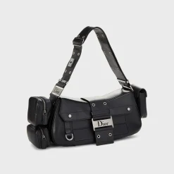 WGACA Dior Leather Street Chic Columbus Shoulder Bag
