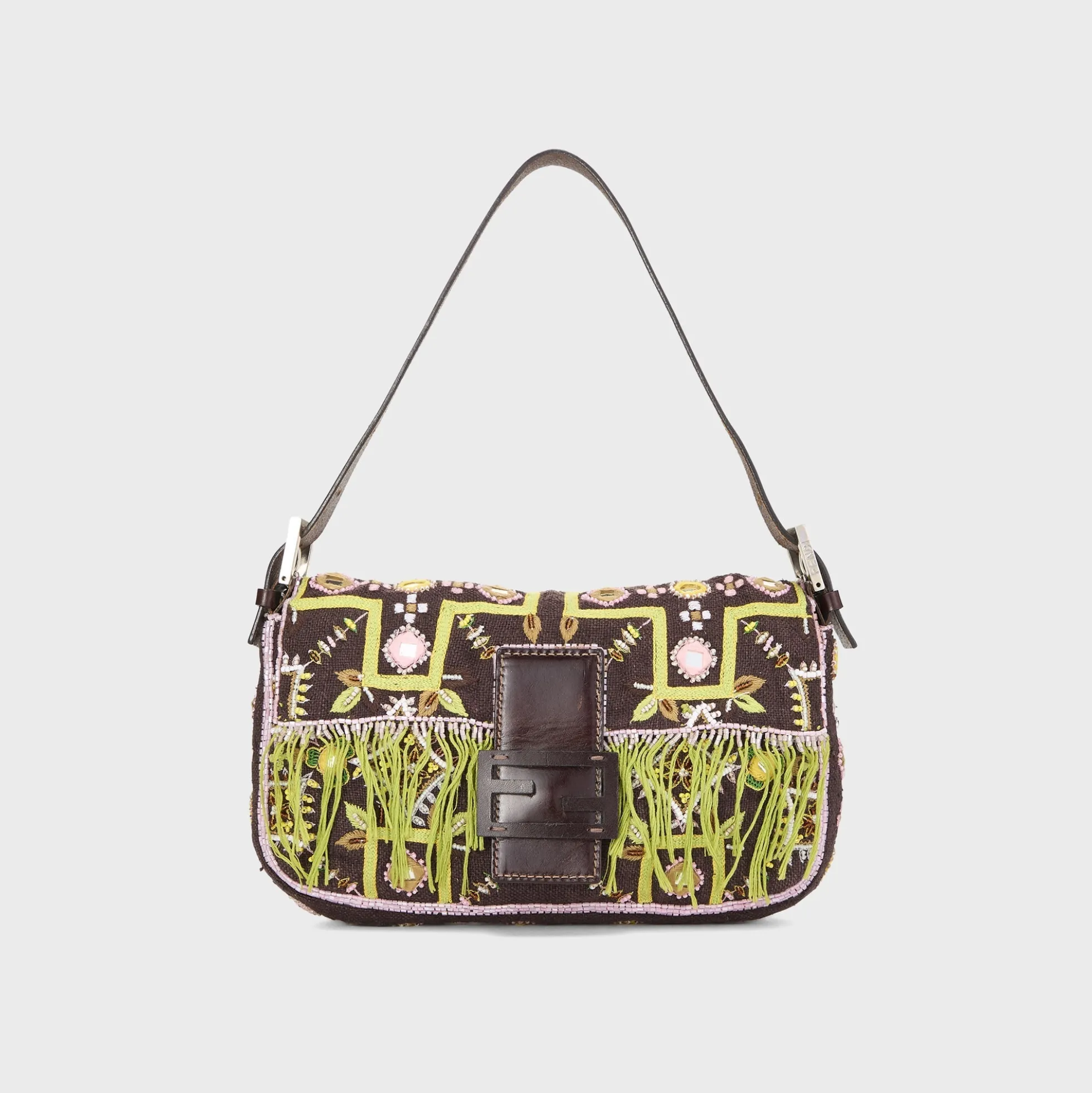 WGACA Fendi Fringe Baguette Handbag