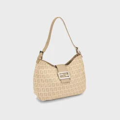 WGACA Fendi Zucchino Canvas Shoulder Bag