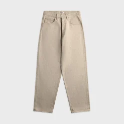 Wide Leg Twist Brown Cotton Jean