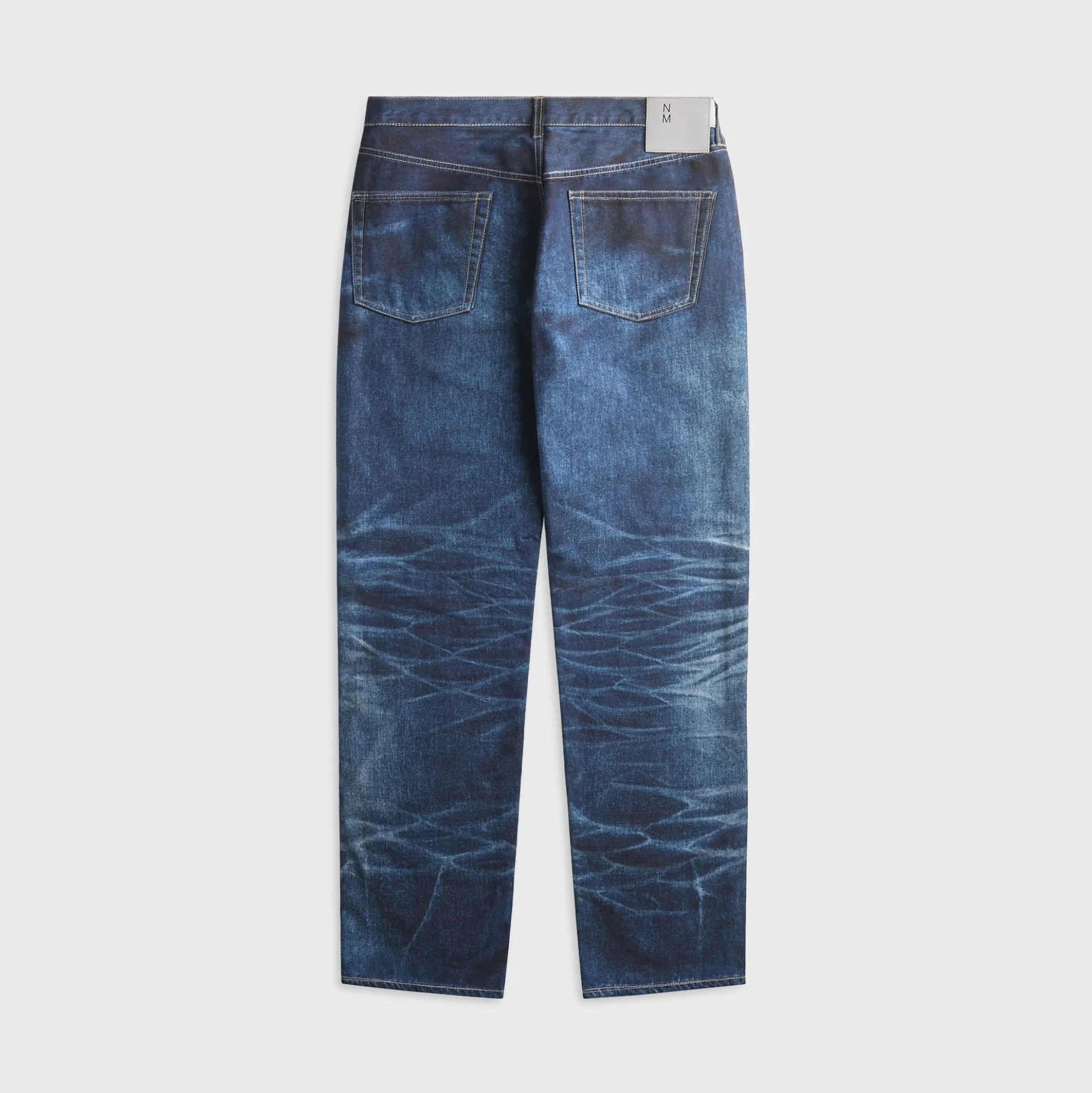 x New Manual Printed Denim Pant